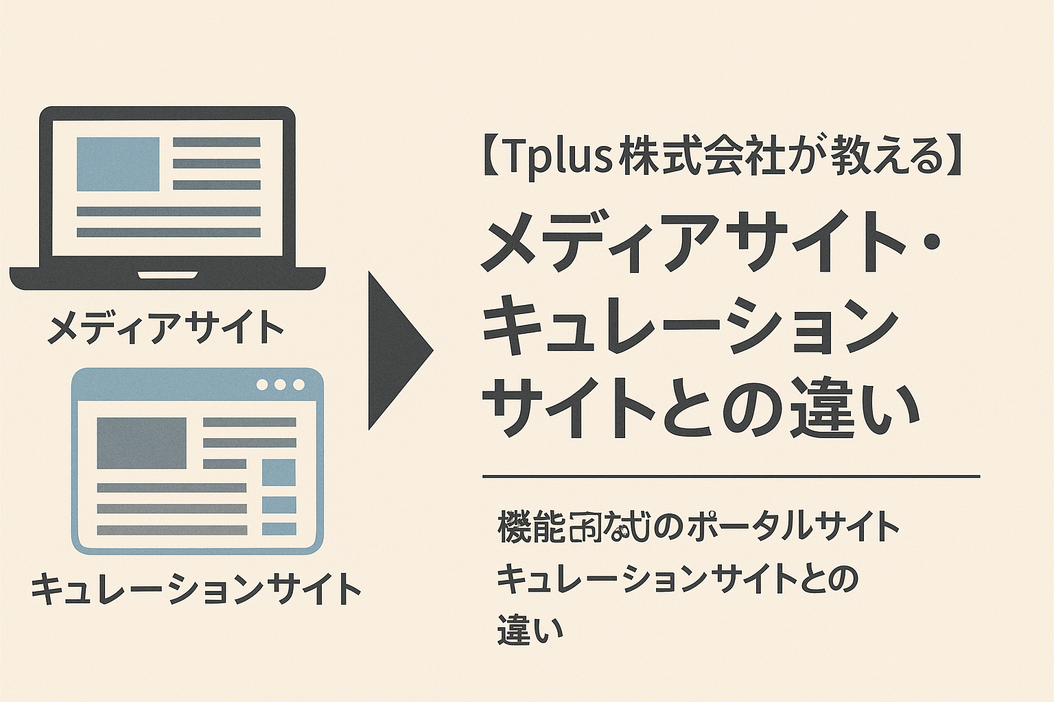 【Tplus株式会社が教える】メディアサイト・キュレーションサイトとの違い